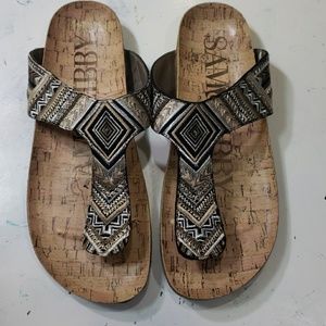 Sam and Libby cork sole sandals size 7